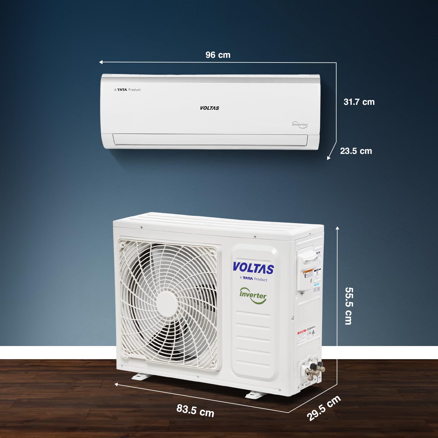 Voltas 243V Vectra Elite 2 ton 3 star inverter Split AC|4-IN-1 Adjustable mode|Energy Efficient|High ambient Cooling-cools even at 52°C|Anti dust filter with Anti-microbial coating|Copper Coil| White - Image 4